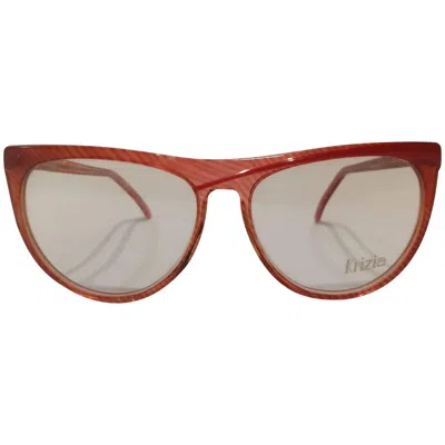 Pre-owned Krizia 1980s Vintage  Women's Red Frame Sunglasses From Italy, New