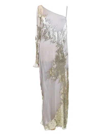 Pre-owned Krizia 1990s Asymmetric-neck Evening Gown