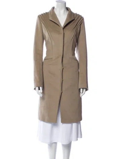Pre-owned Krizia Angora Coat W/ Tags In Neutral