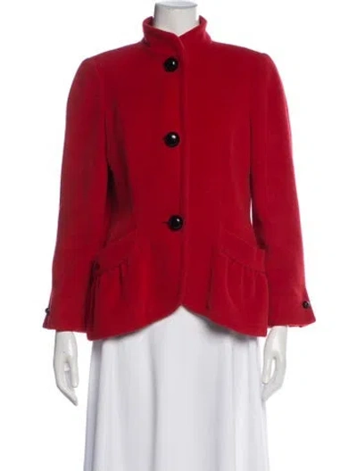 Pre-owned Krizia Angora Jacket In Red