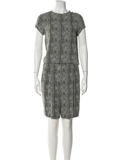 Pre-owned Krizia Animal Print Set In Black