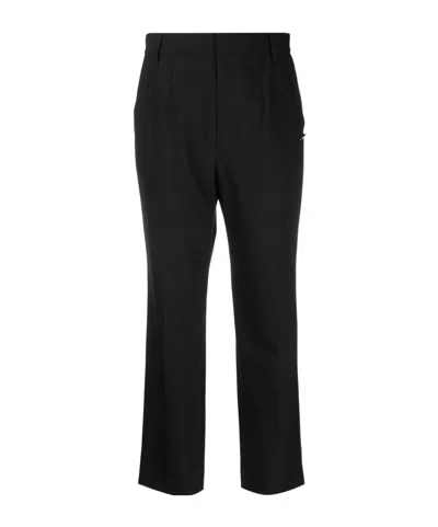 Krizia Belt-loop Casual Pants In Black