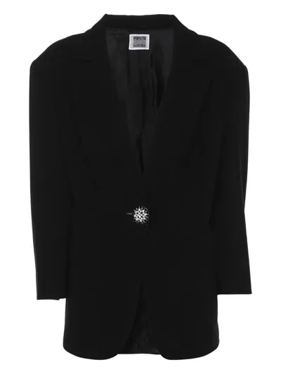 Pre-owned Krizia Single-breasted Blazer In Black
