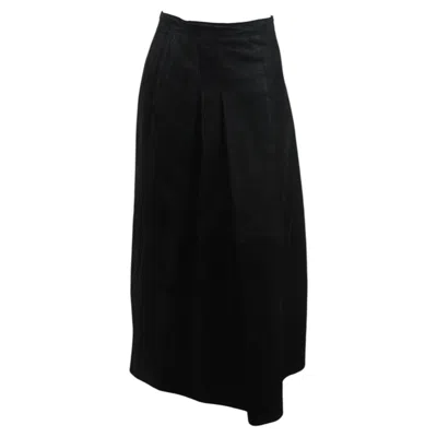 Pre-owned Krizia Black Leather Pencil Skirt