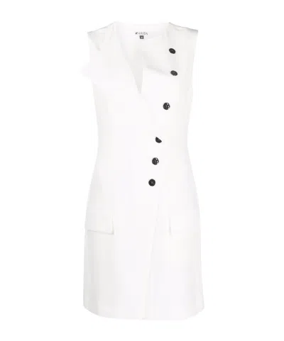 Krizia Button Dress In White