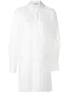 Krizia Cut-out-detail Shirt Dress In 白色