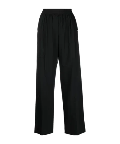 Krizia Elastic Waist Casual Pants In Black