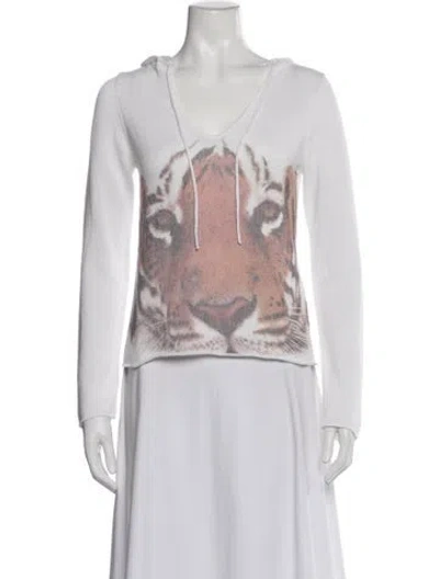 Pre-owned Krizia Graphic Print Evening Jacket In White