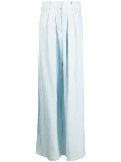 Krizia High-waist Trousers In 蓝色
