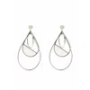 Krizia Oversized Drop Earrings In Silver