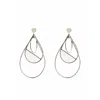 Krizia Oversized Drop Earrings In Silver