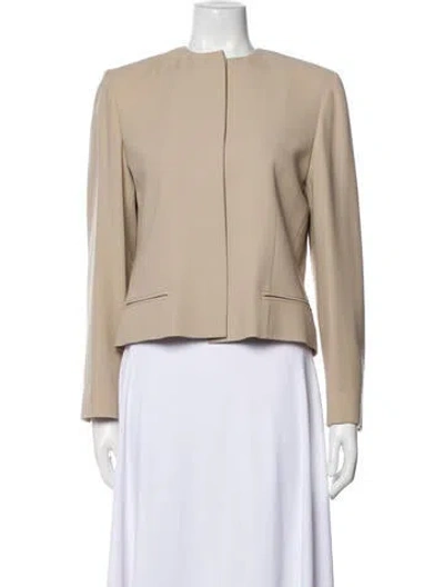 Pre-owned Krizia Late 1980's - Early 1990's Wool Evening Jacket In Neutral