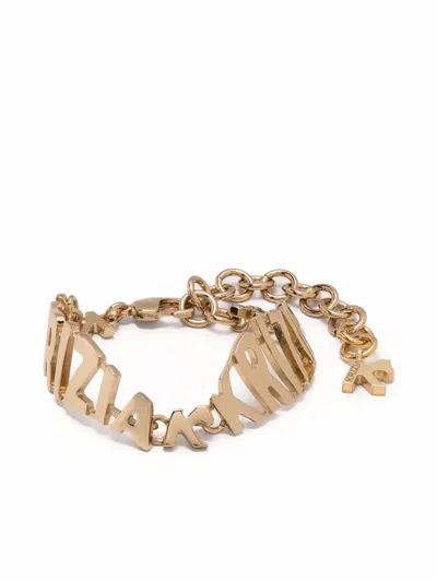 Krizia Logo-plaque Bracelet In 金色