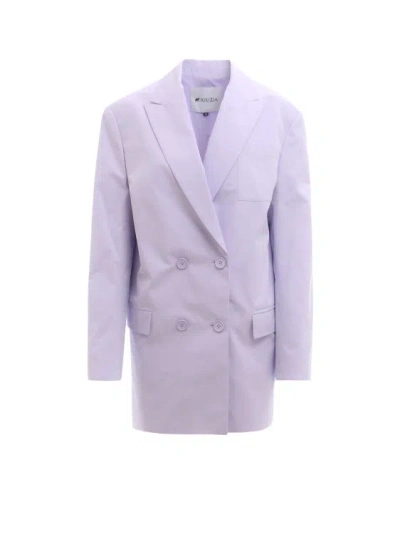 Krizia Oversize Cotton Jacket In Purple