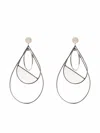 Krizia Oversized Drop Earrings In Metallic