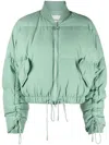 Krizia Padded And Quilted Cropped Jacket In 绿色