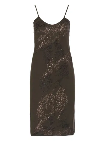 Pre-owned Krizia Sequinned Midi Dress
