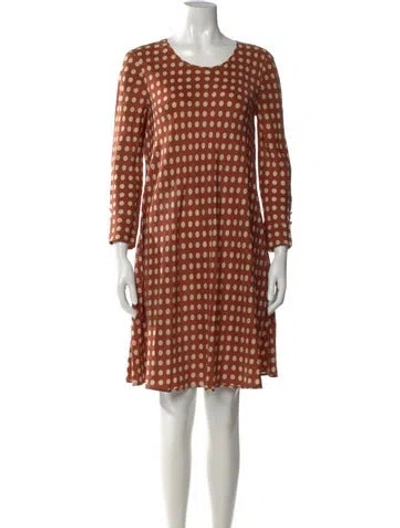 Pre-owned Krizia Silk Mini Dress In Orange