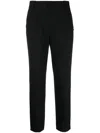 Krizia Straight-leg Cropped Tailored Trousers In 黑色