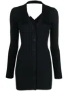 Krizia Viscose Cardigan With Ribbed Pattern In 黑色