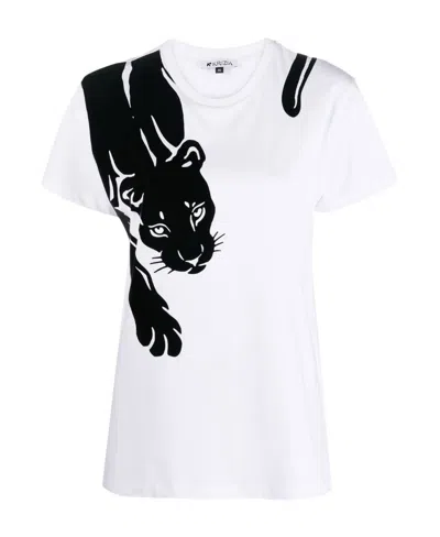 Krizia Tiger Printed T-shirt In White