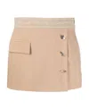 Krizia Panther-print Waistband Skort In Nude