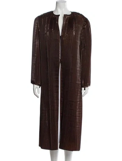 Pre-owned Krizia Vintage 1970's Coat In Brown