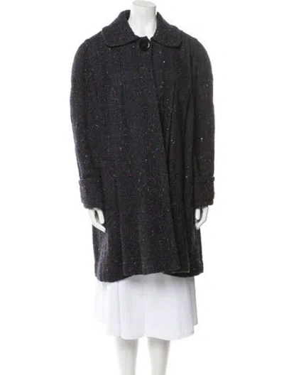 Pre-owned Krizia Vintage 1980's Coat In Blue