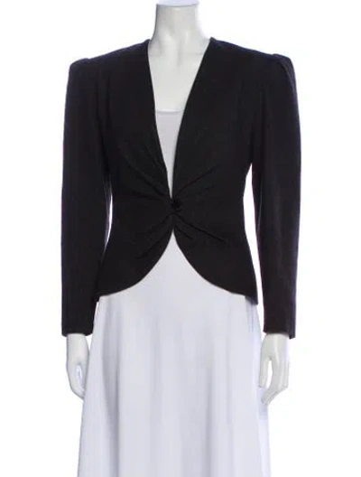 Pre-owned Krizia Vintage 1980's Jacket In Gray