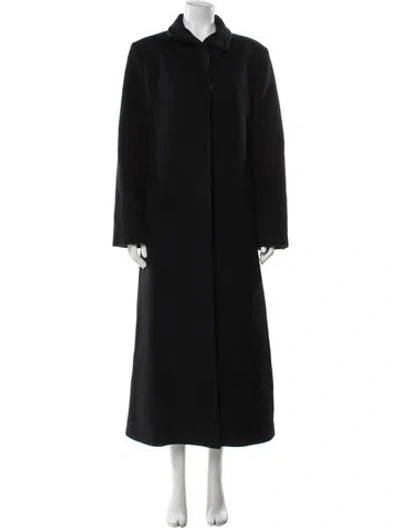 Pre-owned Krizia Vintage 1990's Fur Coat In Black