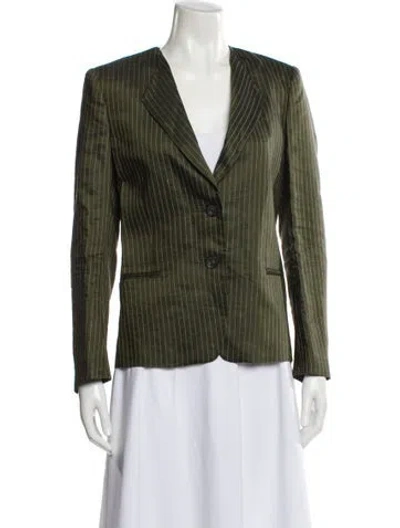 Pre-owned Krizia Vintage 2000's Blazer In Green