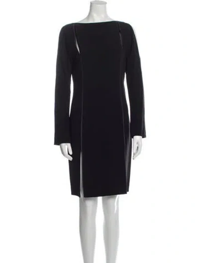 Pre-owned Krizia Vintage Knee-length Dress In Black