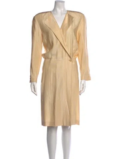 Pre-owned Krizia Vintage Knee-length Dress In Neutrals