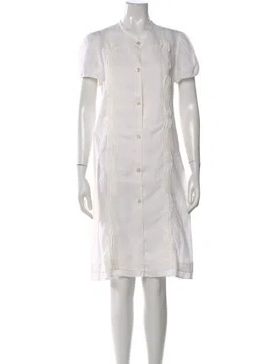 Pre-owned Krizia Vintage Knee-length Dress In White