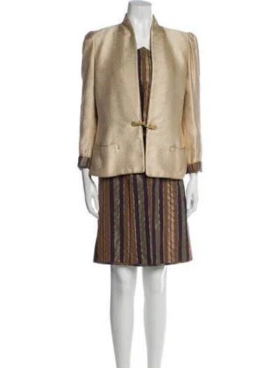 Pre-owned Krizia Vintage Late 1980's - Early 1990's Skirt Suit In Neutral