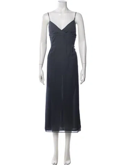 Pre-owned Krizia Vintage Midi Length Dress In Blue