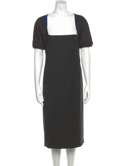 Pre-owned Krizia Vintage Midi Length Dress In Gray