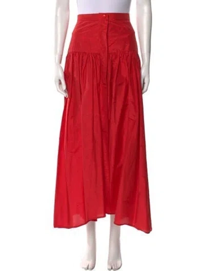 Pre-owned Krizia Vintage Midi Length Skirt W/ Tags In Red