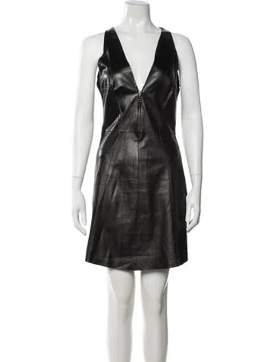 Pre-owned Krizia Vintage Mini Dress In Black