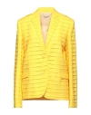 Krizia Woman Suit Jacket Yellow Size 4 Polyester In Yellow