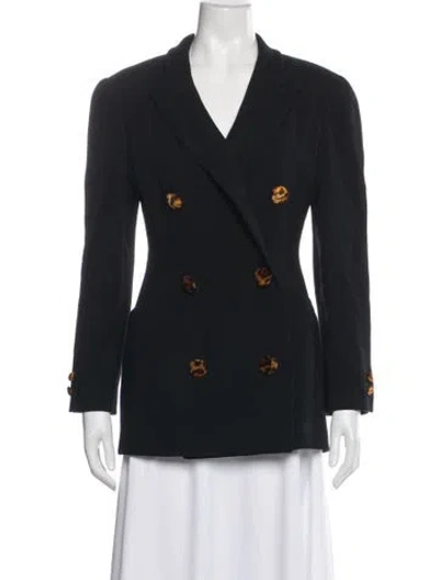 Pre-owned Krizia Wool Blazer In Black
