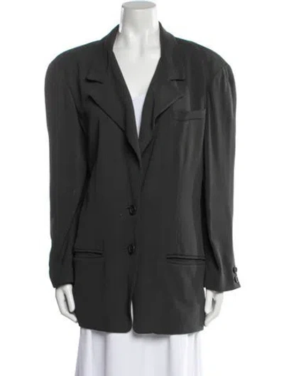 Pre-owned Krizia Wool Blazer In Green
