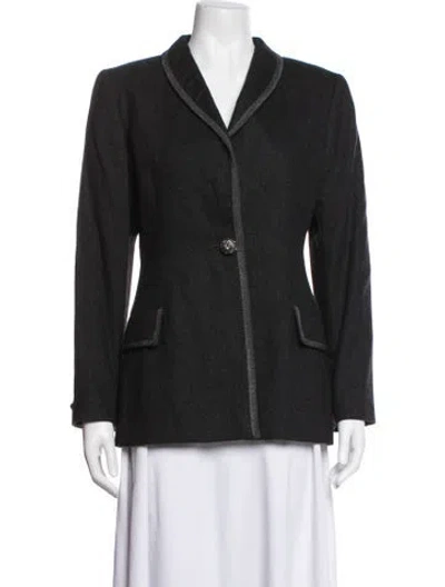 Pre-owned Krizia Wool Blazer In Grey