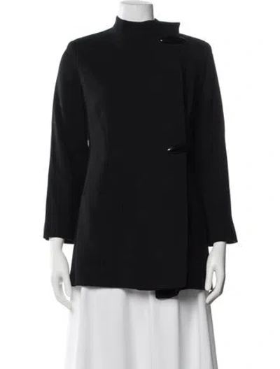 Pre-owned Krizia Wool Coat In Black
