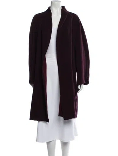 Pre-owned Krizia Wool Coat In Purple