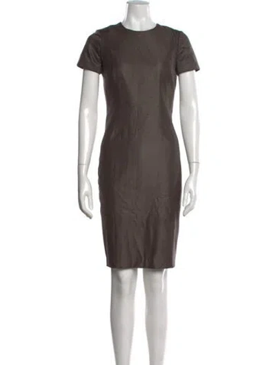 Pre-owned Krizia Wool Knee-length Dress In Brown