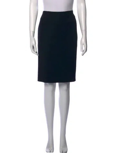 Pre-owned Krizia Wool Knee-length Skirt In Black