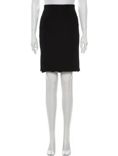 Pre-owned Krizia Wool Knee-length Skirt In Black