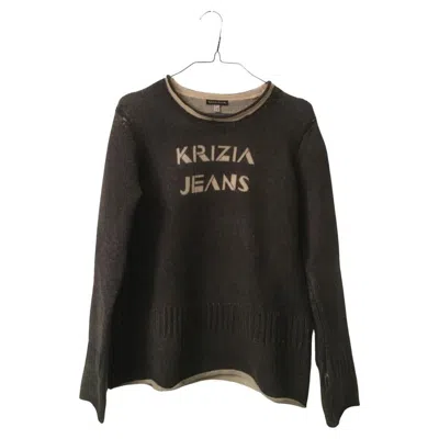 Pre-owned Krizia Wool Knitwear In Grey In Gray