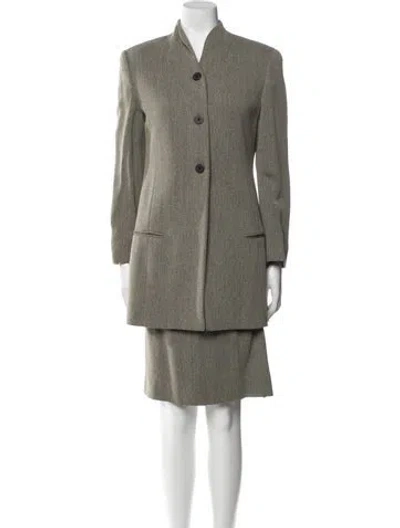 Pre-owned Krizia Wool Skirt Set In Neutral